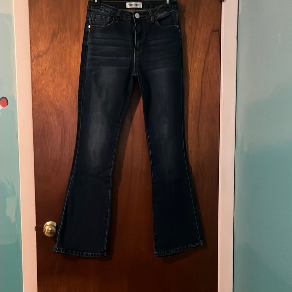 Women's Dark Blue Flared Jeans